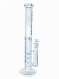 Hot selling clearance thick Glass bong glass smoking pipe with 3 honeycomb percolaters 18 inches high(GB-020)