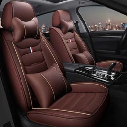 Car Seat Covers WZBWZX Universal Leather Car Seat Cover For Honda All Models Civic Fit CRV XRV Accord Odyssey Jazz City Car Accessories Car-Styl T240520