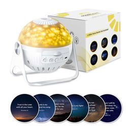 GLORILIGHT high-definition projector night light entry-level set, wall or ceiling project scriptures, including 6 interchangeable CDs, helping children live
