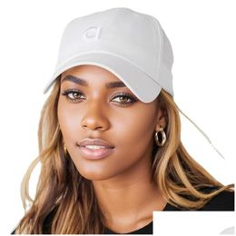 Outdoor Hats Al Yoga Off-Duty Cap Trucker Baseball Cotton Embroidery Hard Top Hat Male And Female European American Trend Casual Sun P Otpvc