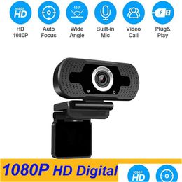 Webcams Fl Hd 1080P Usb Video Camera Live Broadcast Focus Smart Digital Webcam With Microphone For Pc Computer Drop Delivery Computers Otr8H