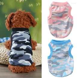 Dog Apparel Camouflage Pet Clothes Cotton Cat T-shirt Soft Puppy Dogs Clothing Summer Shirt Casual Vests For Small Pets