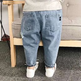 Boys Casual Children Denim Ripped Kids Trousers Toddler Girl Fall Clothes 2 3 4 5 Years Baby Harem Pants Baggy Jeans 8c90ed