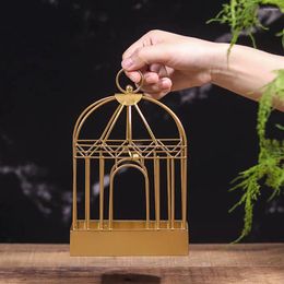 Candle Holders Mosquito Coil Holder Nordic Style Birdcage Shape Durable Iron Repellent Incenses Rack Plate Bug Home Decoration