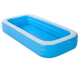 Large Family Swimming Pool Inflatable Kids Water Childrens Summer PVC Outdoor Garden Pools Baby Folding Bath Balls Pits 240521