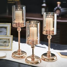 Candle Holders European-style Metal Classical Candlestick Standing Home Decoration Elegant And Romantic Banquet Light Luxury Gift