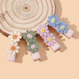 Hair Accessories Clips For Kids Girl Cute Daisy Baby Hairpin Boutique Anti Slip Barette Flower Child Born