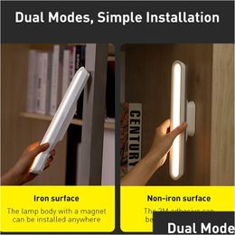 Other Computer Accessories Desk Lamp Hanging Magnetic Led Table Chargeable Stepless Dimming Cabinet Light Night For Closet Wardrobe Dr Otbc3