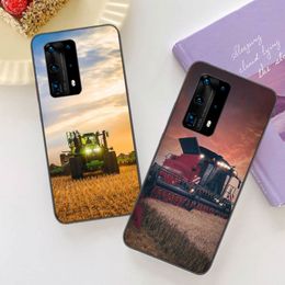 Farm Vehicle Tractor Soft Clear Phone Case For Huawei P30 Lite P10 P20 P40 P50 Pro Mate 40 Pro 30 20 10 Lite Cover Silicone