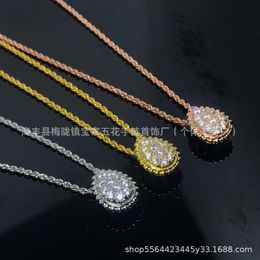 Bulgarijewellery Pendants V Gold High Version Shilong Full Diamond Necklace with 18K Rose Gold Plating for Men and Women as a Valentines Day Gift