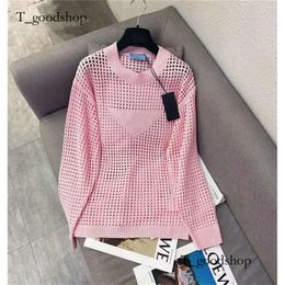 Loose Women Knits Blouses Autumn Hollow Out Triangle Female Sweaters Shirt Tops Fashion Casual Round Neck Long Sleeve 56C