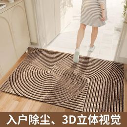 Carpets Dajiang Nordic PVC Wire Ring Entrance Door Mat Foyer Carpet Foot Household Use