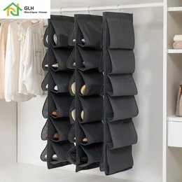 Storage Bags 12grids Wall Hanging Multi-layer Shoe Rack Three-dimensional Organiser For Wardrobe