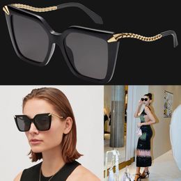 24SS Womens SERPENTI SUNGLASSES Lady Lunettes de soleil Cat Eye frame black Sunglasses Women Designer gradient Grey lenses Eyewear BV40002I