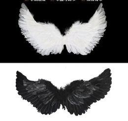 Angel Wing Feather Fairy Wingsare Swallow Design Party Decoration Halloween Christmas Masquerade Carnival Cos Costumes Props Black8437878