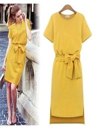 2015 New fashion European style big size vestidos casual summer dress Temperament bow lace dress partysexywork dress2989893