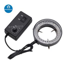 144 60 LED Ring Light Adjustable 0-100% Illuminator Lamp For Industry Stereo Camera Microscope Magnifier Circle Light Source
