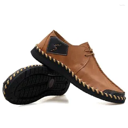 Casual Shoes Fashion Leather Men 2024 Slip On Loafers British Style Comfortable Sneakers Good Quality