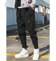 Januarysnow Brand Designer Men Black Joggers Pants Summer 2020 Mens Big Pockets Ankel Cargo Pants Male Spring Streetwear Overalls 3223957