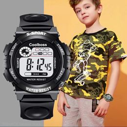 Electronic Watch For Boys Girls Children Luminous Dial Military Sport Watches for Kids Waterproof Multi-function Digital Watch 240520