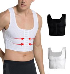 Men039s Body Shapers Male Control Chest Gynecomastia Shaper Vest Tops Sexy Men Posture Corrector Compression Shirt Corset Tanks2883244