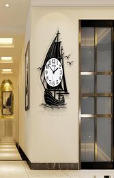 Ride wind and waves Silent Wall Clock Cooper Antlers Modern Design Home Decorative Wall Clocks Watch Home Living Room Decoration L4997272