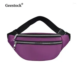 Waist Bags Geestock Pack Nylon Fanny Packs For Men Casual Women's Crossbody Chest Travel Hip Bum Bag Sport Belt Pouch