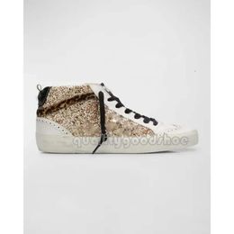 2024 Digner Sho 10A New Golden Sneakers Mid Star Release Mid Slide High Top From Italys Bt Brands Fashionable Pinkgold Glitter White Doold Dirty Goose Ee6