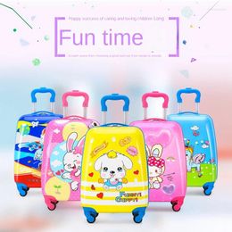 Suitcases Children's Luggage 16 Inch Boys And Girls Students Universal Wheel 18 Cartoon Pattern Suitcase Boarding Box