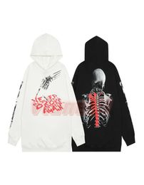 Men Womens Fashion Brand Hoodies Designer Mens Casual Loose Pullover Hooded Tops Couples Skeleton Print Sweatshirts Size SXL8013115