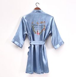 Women039s Sleepwear WEdin Personalised Custom Name Date Flower Print Wedding Bride Team Robes Bridal Party Bridesmaid Gift5054497