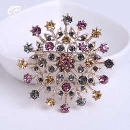 Brooches High-end Exquisite European And American Original Single Rhinestone Crystal Multi-color Large Flower Brooch Clothing Accessories