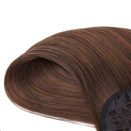 Synthetic Straight Ponytail Extensions Wrap Around Ponytail Clip in Hair Extensions Natural Hairpiece Resistant Fibre Synthetic