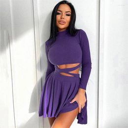 Summer Dress Women 2024 Cover Up Beach For Swimwear Winter Long Sleeve Top Sun Skirt Set Solid Spandex Items Sexy Clothing