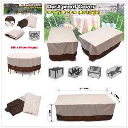 Oxford Cloth Furniture Cover Mixed Beige Coffee Dust Cover All -Purpose Garden Patio Rattan Table Chair Sofa Protective Case
