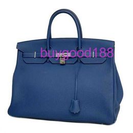 10A Bridkkin Delicate Luxury Womens Social Designer Totes Bag Shoulder Bag 40 Navy Leather Handbag Authentic