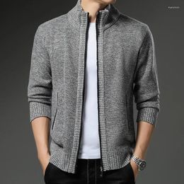 Men's Sweaters Fleece Cardigan Knitting Sweater Full Zip Jackets Fall Winter Outwear Trendy Casual Plus Size 4XL Coat Male