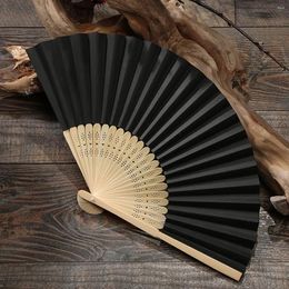 Decorative Figurines 1pc-Multi-colored Hand Folding Fan Bamboo For Church Wedding Gifts Party Discount