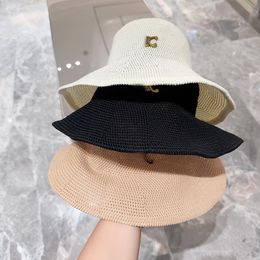 Straw Hat Designer Bucket Hat Fashion Summer Sunhat Beach Sun Hat Men Women Wide Brim Hats Raffia Cap Brand Outdoor Sunbonnet Casual Caps CUD2405213