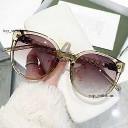 sunglasses for women 2024 New Women's Polarized Round Frame Fried Dough Twists Leg Sunglasses Large Face Slim Anti UV
