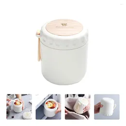 Dinnerware Sets Airtight Cup Sealed Double-layer Water Soup Rack Plastic Handheld Durable Breakfast
