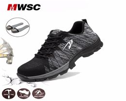 MWSC Men Safety Shoes Boots Breathable Work Shoes for Men Protective Steel Toe Cap Boots Work Indestructible Construction Shoes6460130