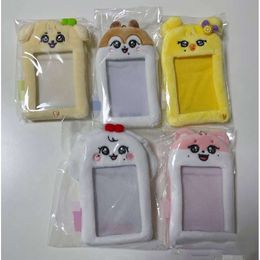 3PCS Kpop IVE Cherry Plush Keychain Cosmetic Bag Card Holder Cartoon Jang Won Young REI GAEUL Plushies Cute Stuffed Toy For Fans Gift