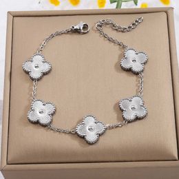 High standard Vanly bracelet gift first choice New Lucky Clover Bracelet Womens Simple and Colorful Warm with Original logo box Vancley
