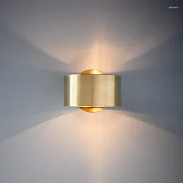 Wall Lamp FSS Simple Gold Round Light Luxury Living Room Background Modern El Aisle Bedroom Bedside