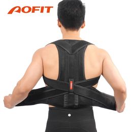 AOFIT Back Support Posture Corrector Belt Adjustable Shoulder Clavicle Spine Support Belt Reshape Your Body Lumbar Brace Back 240521