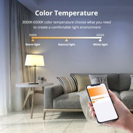 Zemismart Matter Over WiFi LED Light Bulb RGBCW 9W Smart E27 Dimmable Lamp Siri Alexa Google Home Smartthings Control