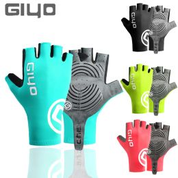 GIYO Summer Cycling Gloves For Mountain Road Bike Breathable Half-finger Gloves Men Women Sports Riding Shockproof Bike Gloves