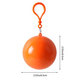 Portable Rain Ponchos Ball For Adults Kids Disposable Raincoat Thick Waterproof Overall Raincoat Ball Colourful Poncho With Hook