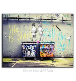 Banksy GraffitiCanvas Prints Wall Art Oil Painting Home Decor UnframedFramed1487711